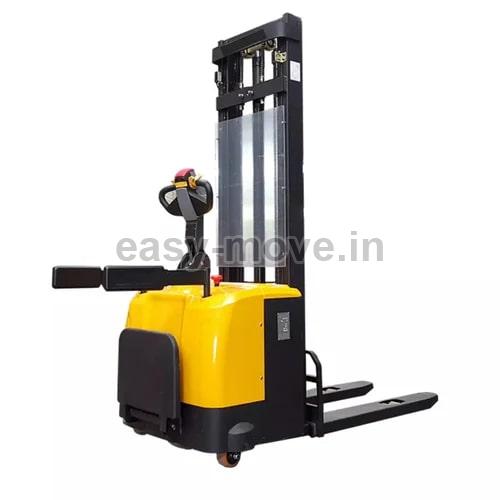 Easy Move 220V Mild Steel Electric Stacker, for Lifting Goods, Color : Black, Yellow