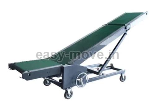 Easy Move Grey Polished Metal Portable Conveyor, for Industrial, Loading Capacity : 45-50kg