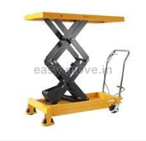 Easy Move Grey Polished Mild Steel Portable Lift Table, for Industrial