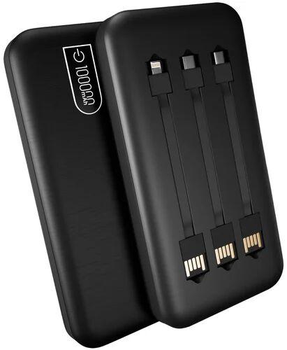 Black Reliable Rectangular Electric 15000mAh Power Bank, for Charging Phone