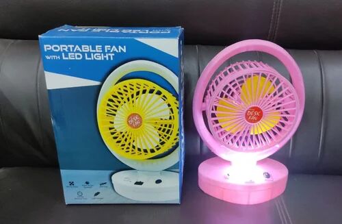 Electric USB Portable Fan With Light, for Air Cooling
