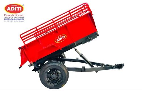 Red Borast's Aditi Coated Cast Iron Hydraulic Tractor Trolley, for Agriculture, Shape : Rectangle