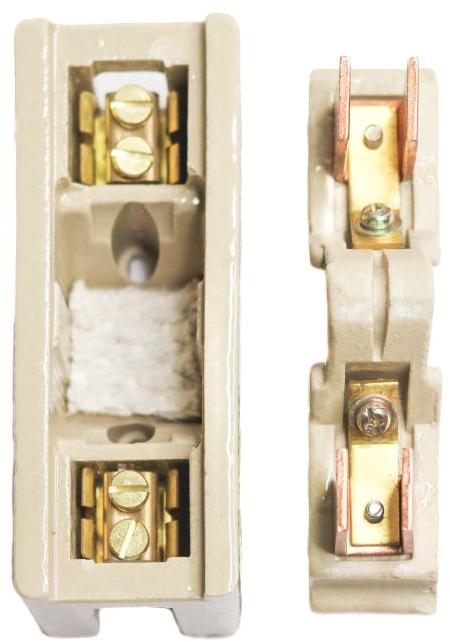Creamy Edison 63A - 415V Porcelain 50Hz 304B Special Purpose Fuse, Certification : ISI Certified