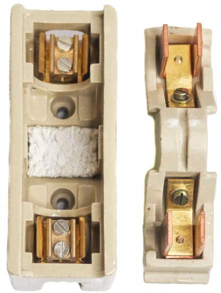 Creamy Edison 100A - 415V Porcelain 50Hz 305B Special Purpose Fuse, Certification : ISI Certified