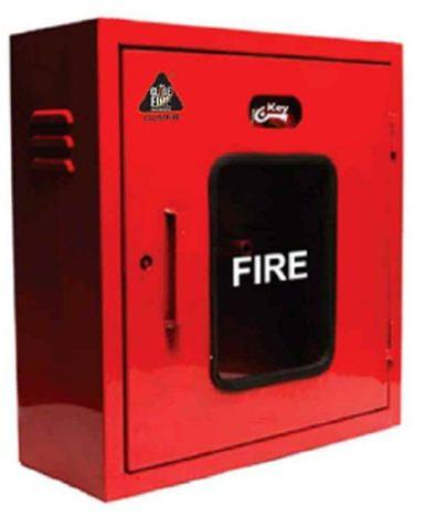 Red Square Single Door Fire Hose Box