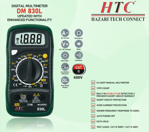 HTC Digital Multimeters, Model Number : 830L
