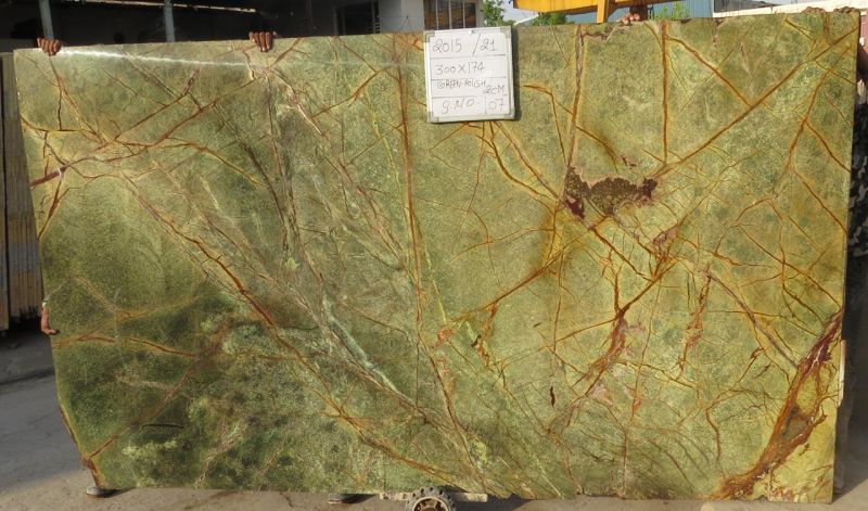 Rain Forest Green Indian Marble Polished Slabs Kitchen Bathroom Countertops Decorative Flooring Wall