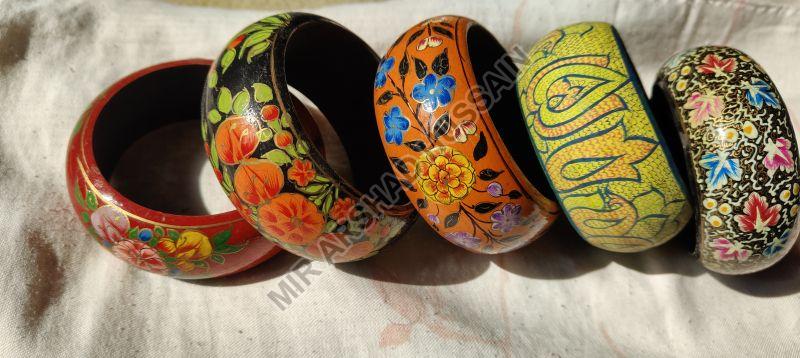 Round Polished Printed Resin Bangles, Color : Multi Colour