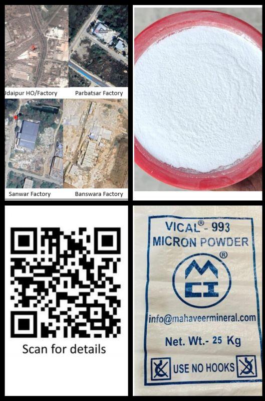 Micronized Calcium Carbonate Powder, Packaging Size : 25-50Kg
