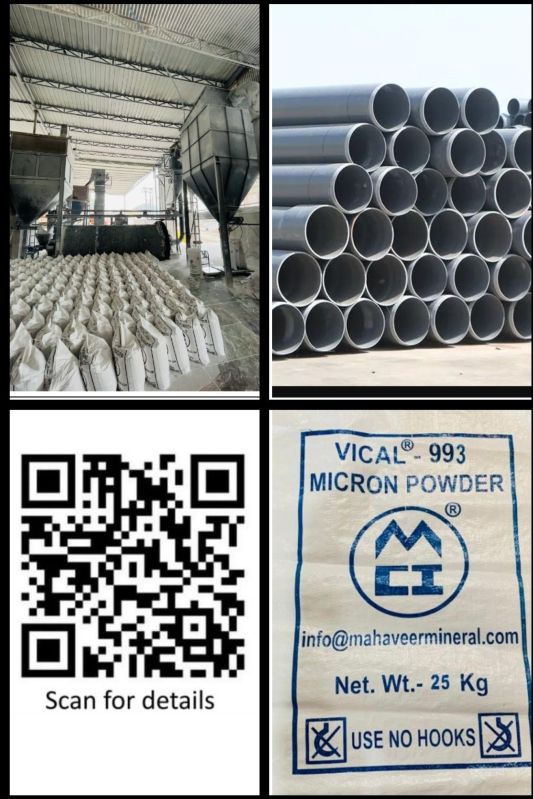 PVC PIPE Grade Calcium Carbonate Powder, Packaging Size : 25-50Kg