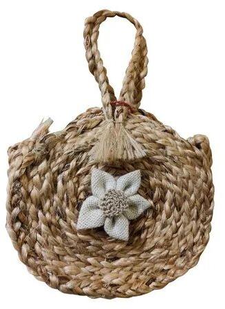 Brown Braided Round Jute Bag, Feature : Stylish, High Quality