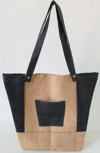 Plastic Coated Jute Hand Bag, Feature : Stylish, High Quality, Durable