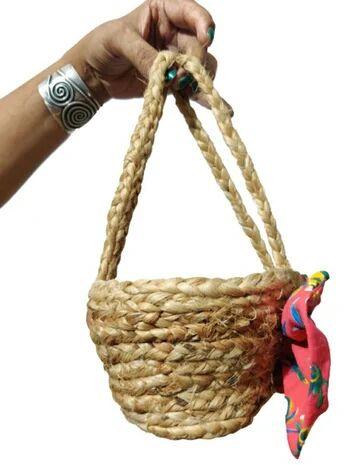 Round Raw Jute Basket