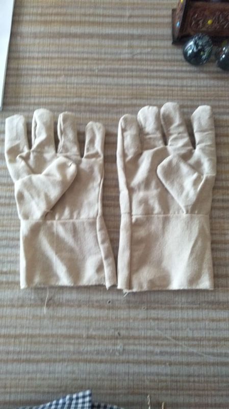 White SHAMBHAVI Cotton Hand Gloves, Size : FREE