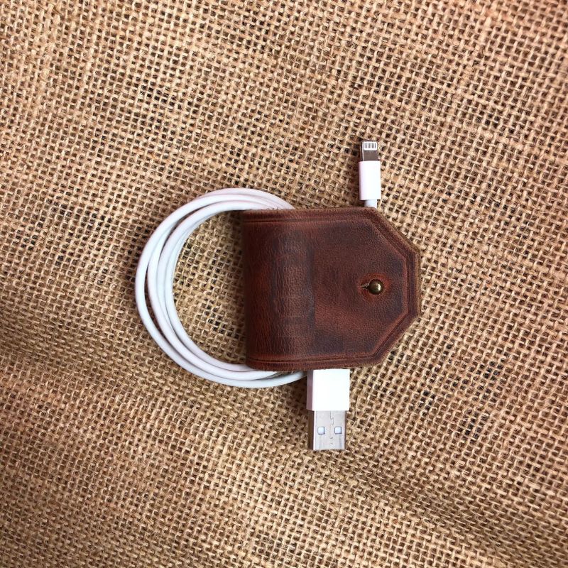 Brown Leather Cable Cover Holder, for Home, Industrial Use, Office