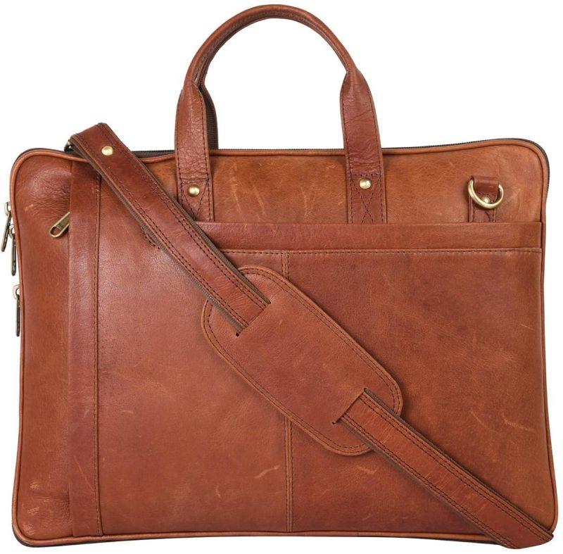 Brown Plain Leather Laptop Bag, Gender : Unisex
