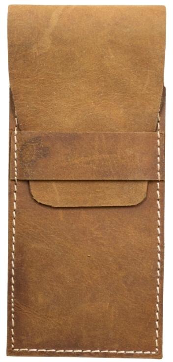 Plain Leather Pen Case, Shape : Square