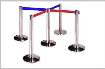 Stainless Steel Que Manager, for Crowd Control, Rope material : Nylon, Polyester