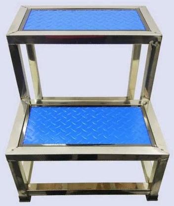 Blue Rectangle Hospital Double Layer Foot Step, Feature : Easy To Carry, Fine Finished, High Strength