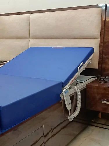 Blue Motorized Recliner Bed, for Hospitals, Feature : Accurate Dimension, Comfortable, Durable