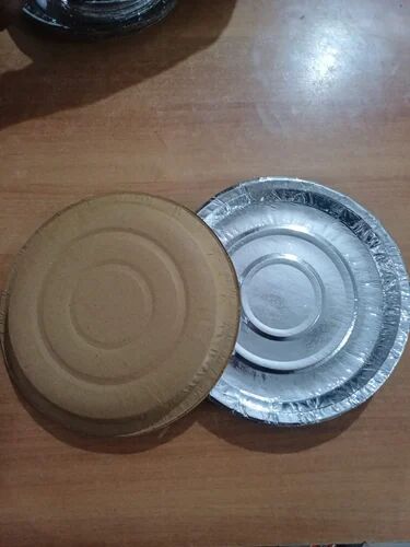 10 Inch Silver Foil Paper Plate, for Event, Snacks, Feature : Disposable, Eco Friendly, Lightweight