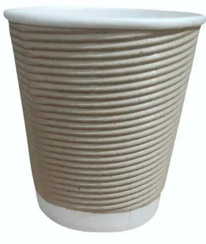 200 ML Plain Ripple Paper Cup, for Coffee, Cold Drinks, Tea, Style : Single Wall