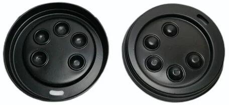Round Black 7.5 Oz Sipper Lid, for Covering Drinks