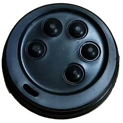 Round Plain HIPS Black 7Oz Sipper Lid, for Covering Drinks