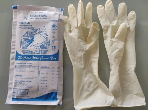 Plain Surgical Latex Sterile Gloves for Clinical, Hospital