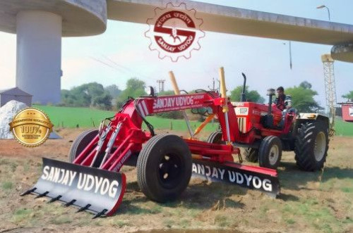 Fuel Mild Steel Swaraj Tractor Fitted Grader, For Construction Use