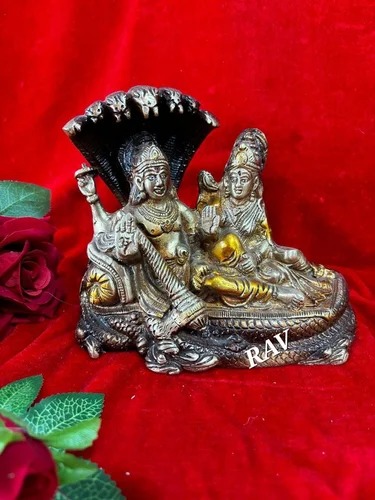 Brass Laxmi Vishnu Statue