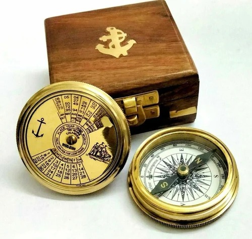 Golden Brass Compass