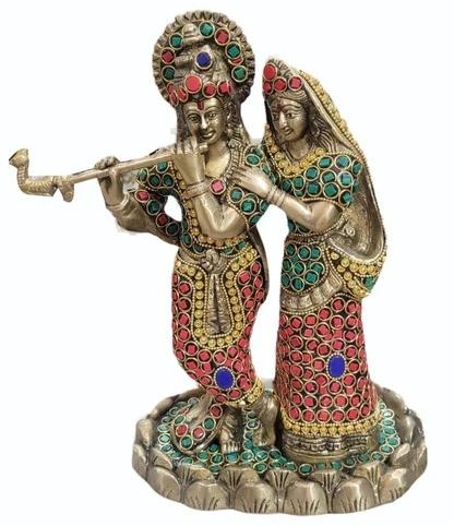 Handicraft Brass Radha Krishna Statue