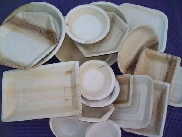 Plain Polished Areca Leaf Plates for Serving Food