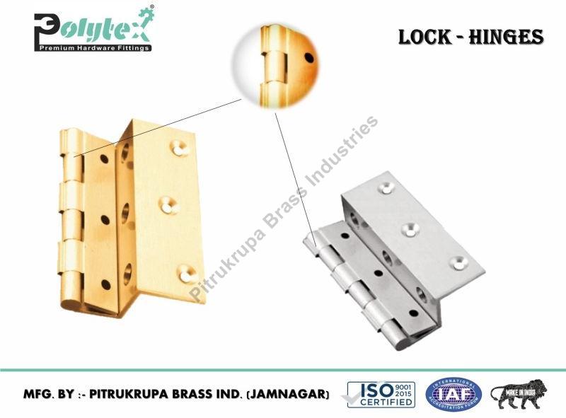 Polytex® Polished Brass Lock Hinges for Drawer, Doors