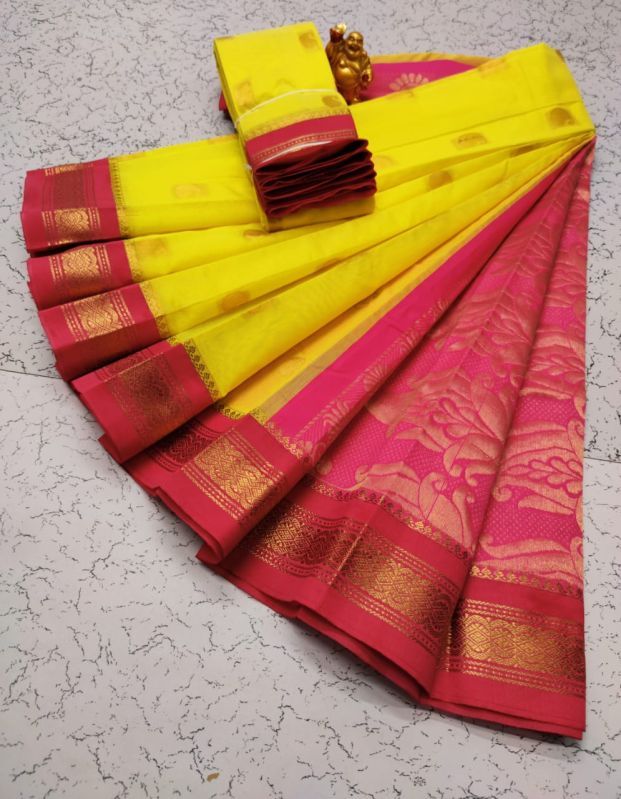 Chikan Printed Cotton Saree, Gender : Female