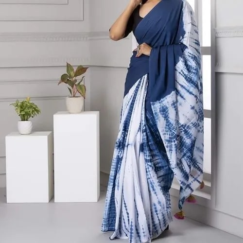 Printed Cotton Tie Dye Saree, Gender : Female