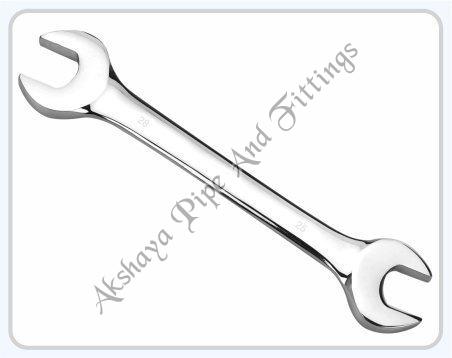 Polished Stainless Steel Double End Spanner for Plumbing, Fittings, Automobiles