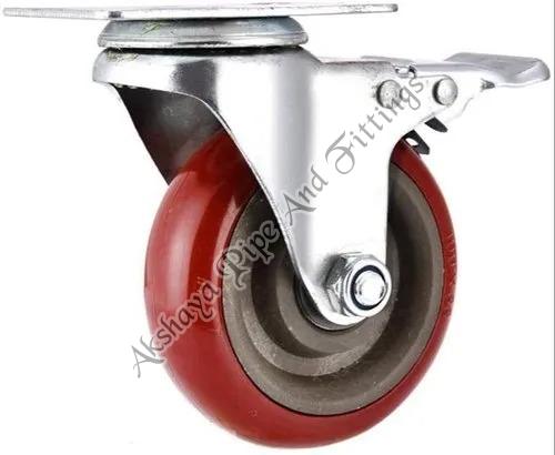 Rubber Imported Trolley Wheels, Wheel Style : Single