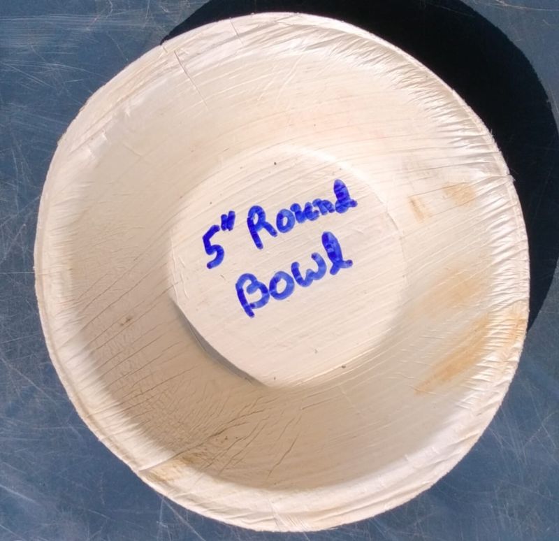Plain palm leaf bowls for Serving