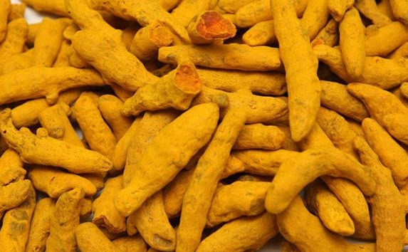 Yellow Solid Natural Turmeric Finger, For Cooking, Spices, Food Medicine, Cosmetics, Length : Varies