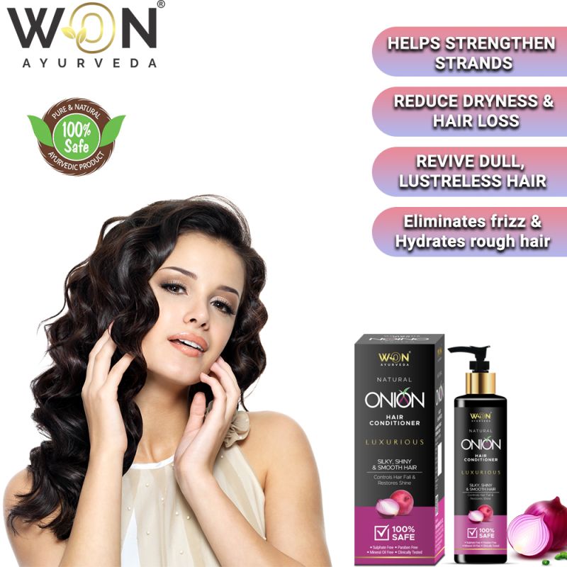 WON AYURVEDA Onion Conditioner, Packaging Type : bottle