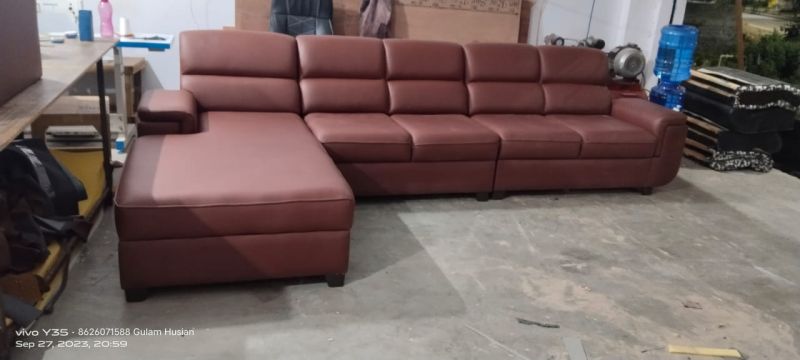 Rexine Modern L Shape Sofa Set for Seating, Relaxing Comfort