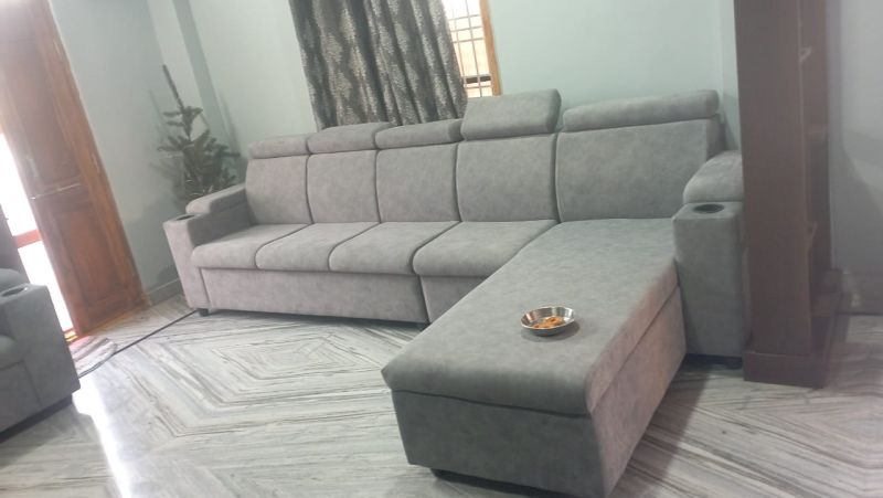 Wooden Modern L Shape Corner Sofa Set