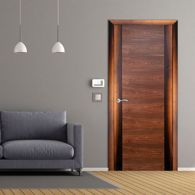 Matt Finish Wood Plain Veneer Flush Door, Position : Interior