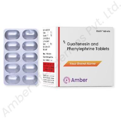 Amber Lifesciences Guaifenesin Phenylephrine, Packaging Size : 10*10 Tablets