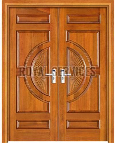 Brown Polished Wooden Door, for Home, Kitchen
