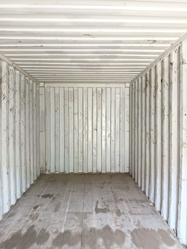 White Rectangular Hard Metal Cargo Container