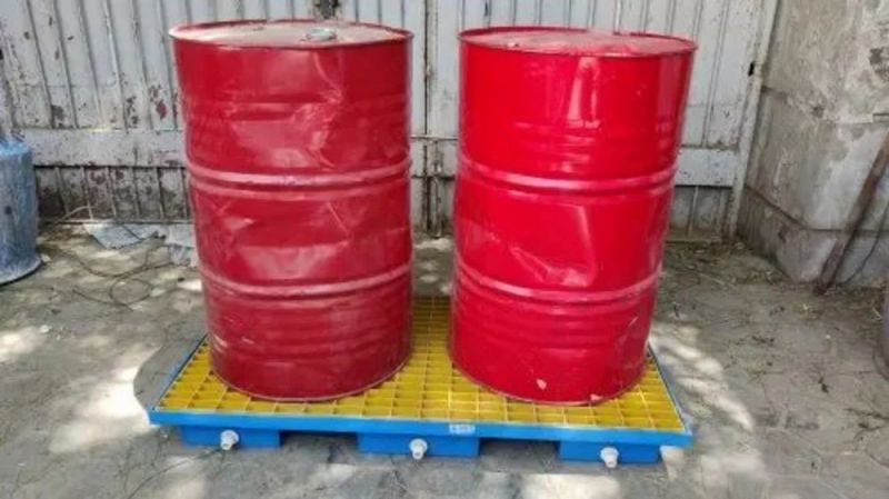 Round 2 Drum Poly Spill Pallet, for Industrial, Entry Type : One Way