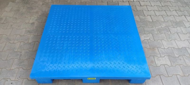 Square 35kg Blue Plastic Pallet, Size : 1300 mm X 1300 mm